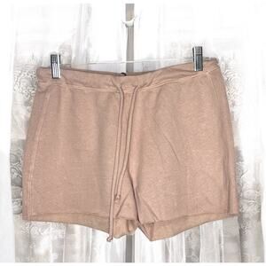 Chaser Pull On Drawstring Raw Hem Lounge Short Light Pink Women's Size S NWT